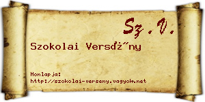Szokolai Versény névjegykártya