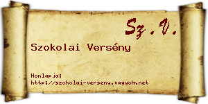 Szokolai Versény névjegykártya